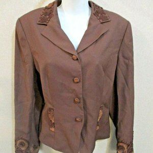 John Meyer Blazer Size 14 Appliqued NWT